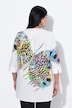 Tunika, Schmetterling, V-Ausschnitt, 3/4-Arm