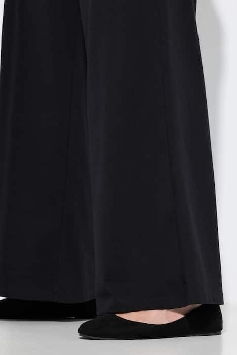 Spodnie Marlene, dżersej, szerokie nogawki, elastyczny pas