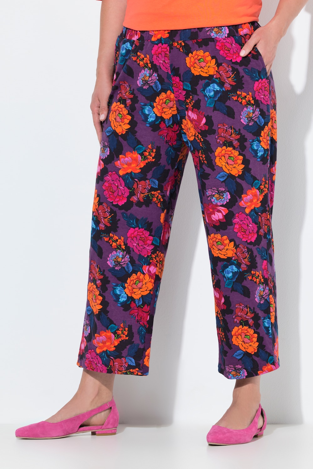 Thumbnail - Große Größen 7/8-Jerseyhose, Damen, schwarz, Größe: 58/60, Baumwolle, Ulla Popken