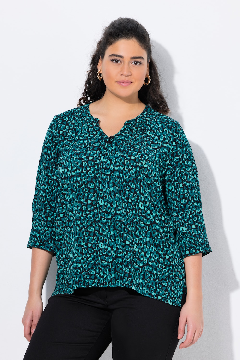 Große Größen Tunika, Damen, blau, Größe: 46/48, Viskose, Ulla Popken