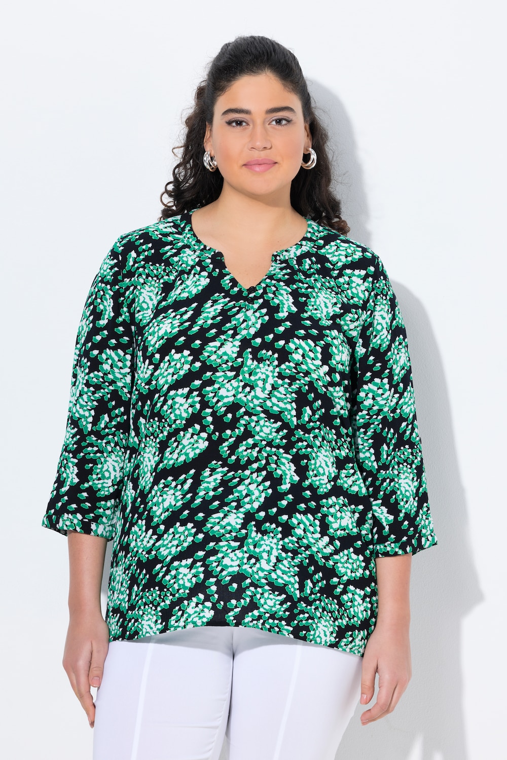 Große Größen Tunika, Damen, grün, Größe: 46/48, Viskose, Ulla Popken