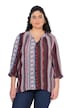 Tunika, potisk, kulatý výstřih, knoflíky, 3/4 rukávy