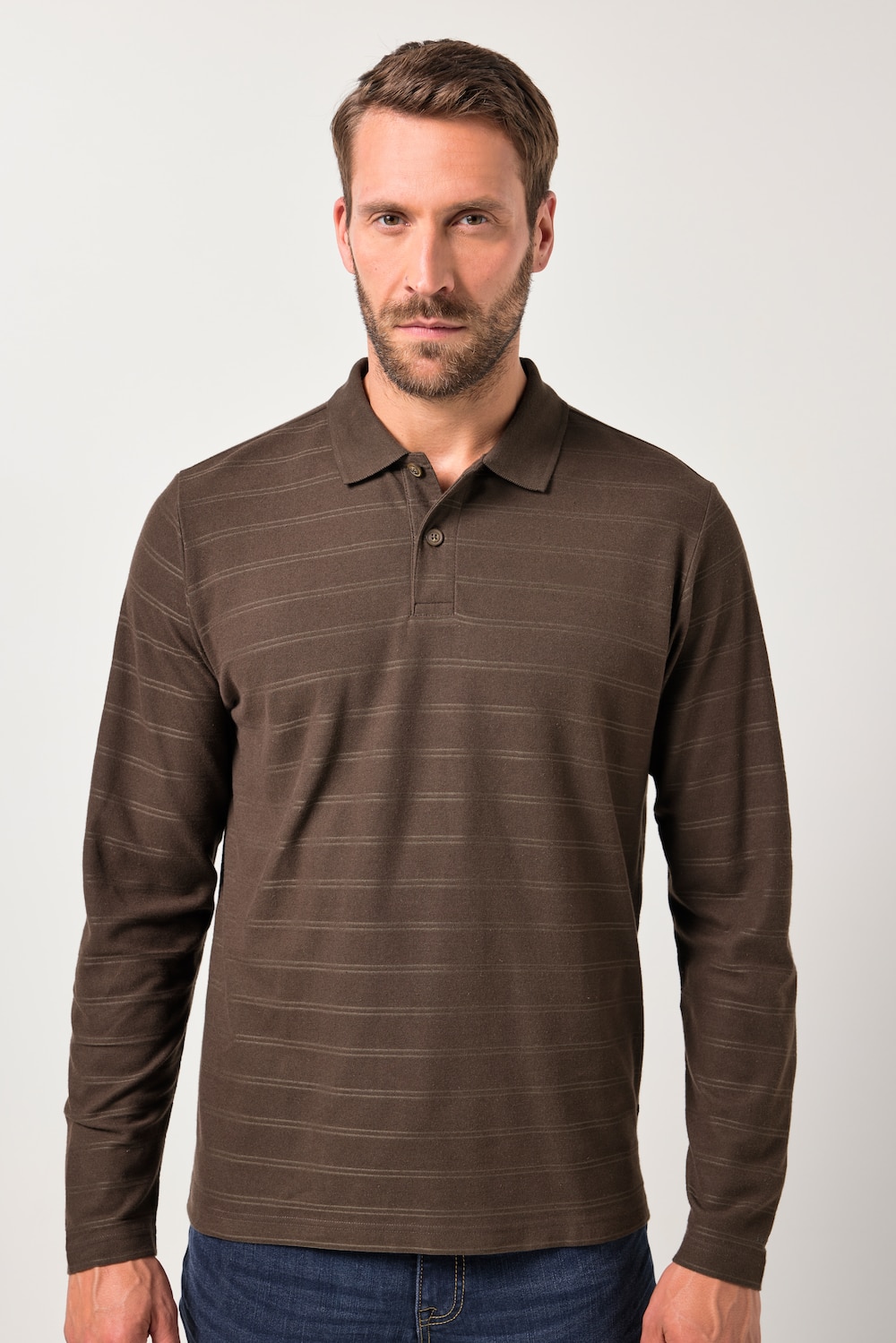 JP AWARE Langarm-Poloshirt, mit Biobaumwolle, OCS-zertifiziert, bis 8 XL
