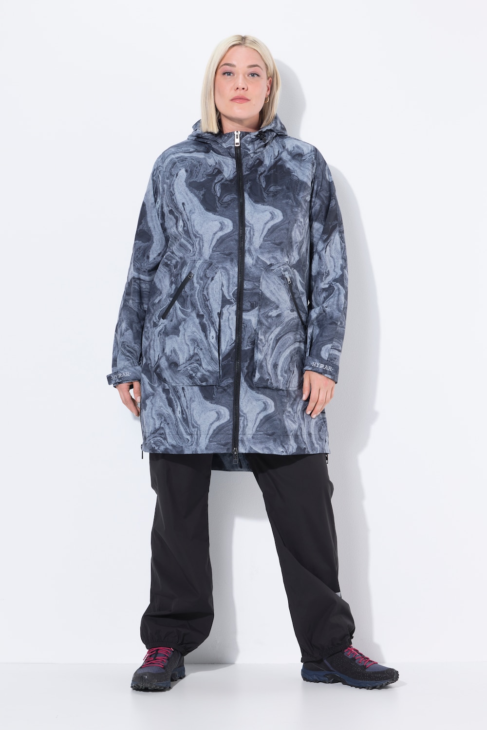 Große Größen Regenmantel, Damen, schwarz, Größe: 54/56, Polyester, Ulla Popken