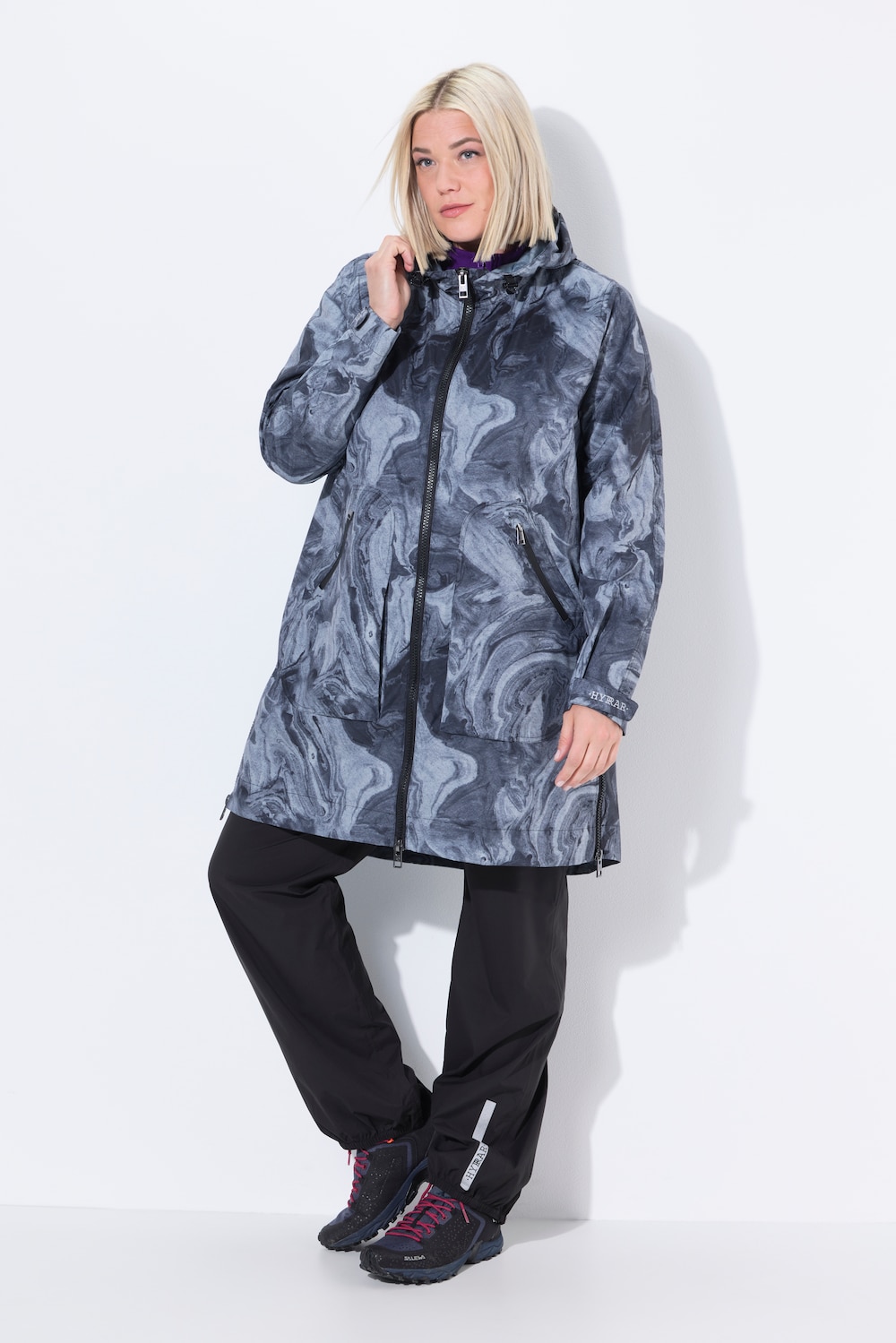 Große Größen Regenmantel, Damen, schwarz, Größe: 58/60, Polyester, Ulla Popken