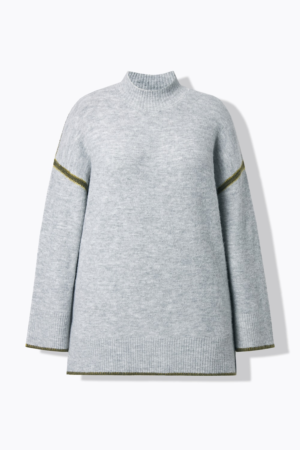 Stora storlekar Tröja, Dam, grå, storlek: 54/56, Syntetfibrer/Polyester, Ulla Popken