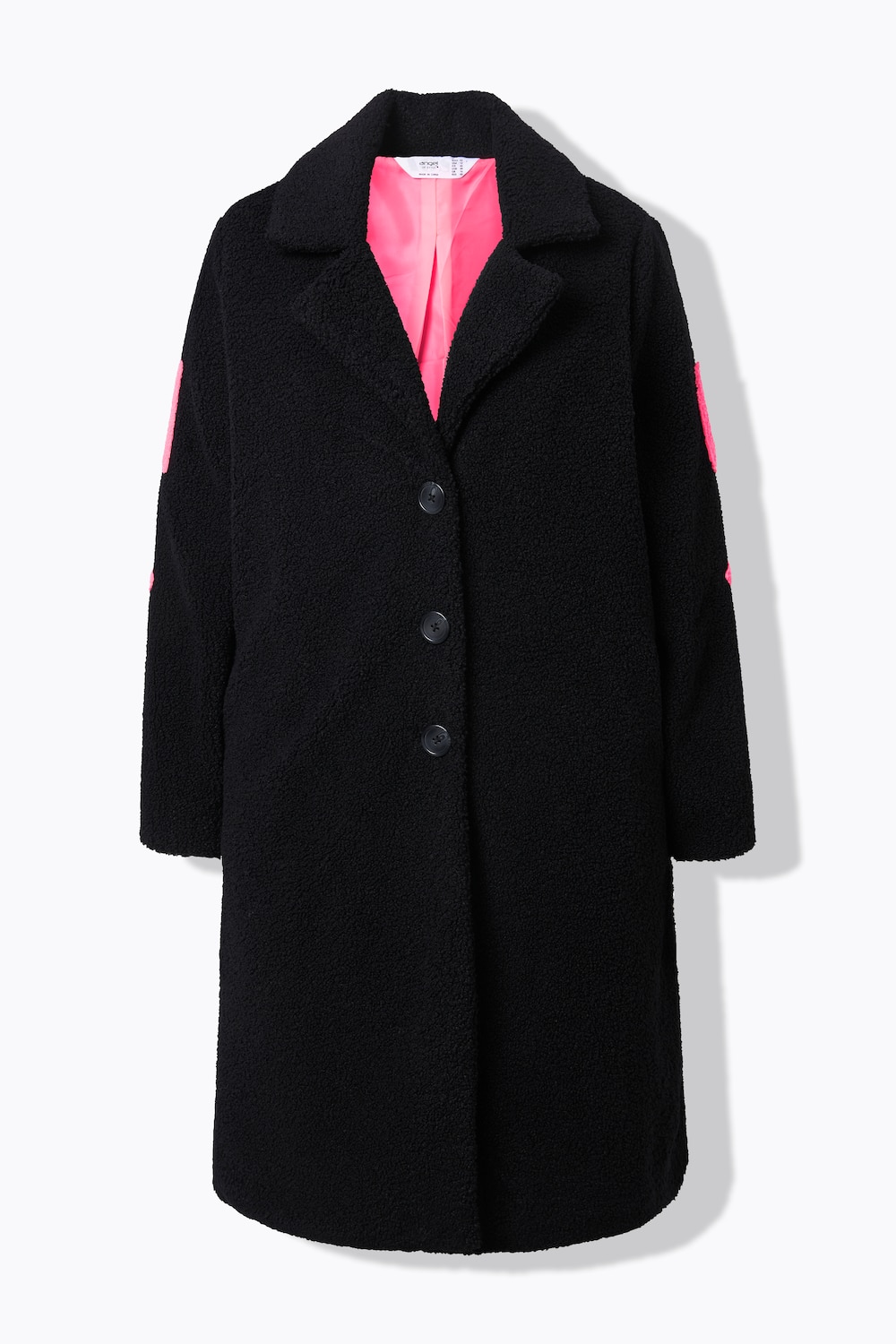 Stora storlekar Teddykappa, Dam, svart, storlek: 52, Polyester, Angel of Style