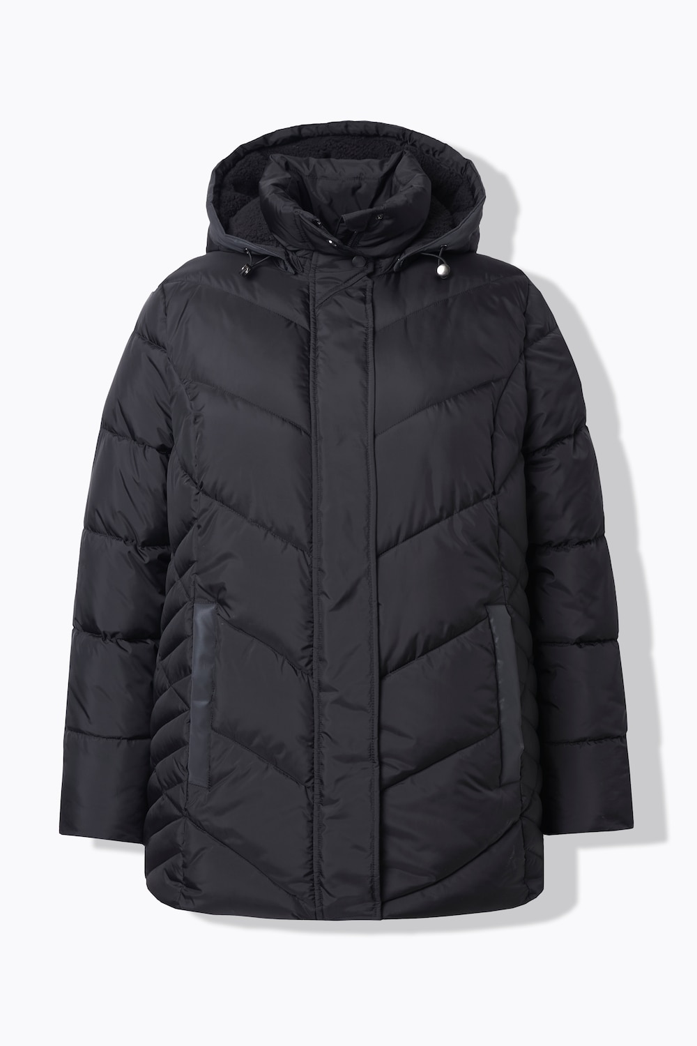 Stora storlekar HYPRAR Quiltad jacka, Dam, svart, storlek: 54/56, Polyester, Ulla Popken
