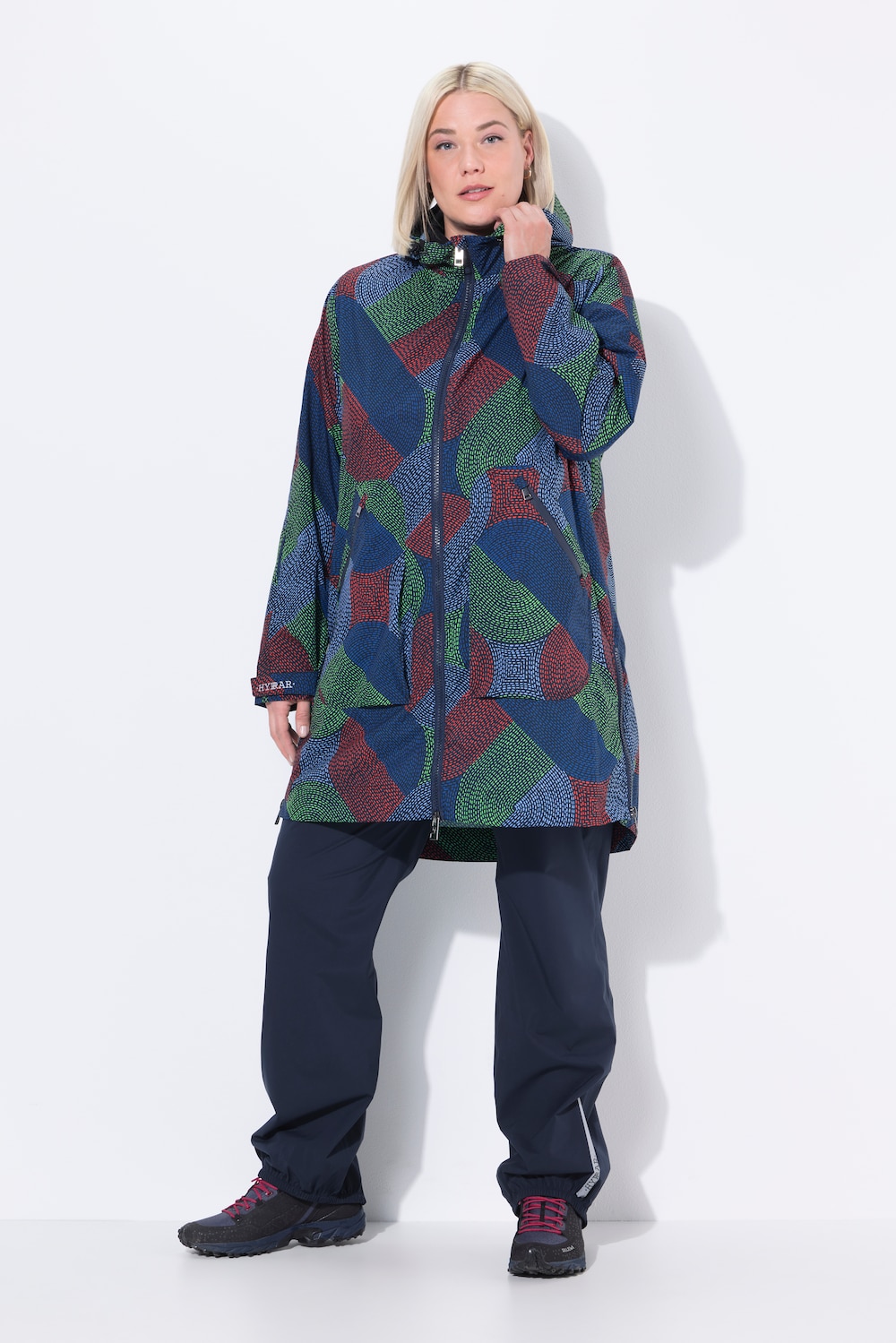 Große Größen Regenmantel, Damen, blau, Größe: 42/44, Polyester, Ulla Popken