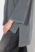 Shirt, oversized, V-hals, 3/4-mouwen, langer achterpand