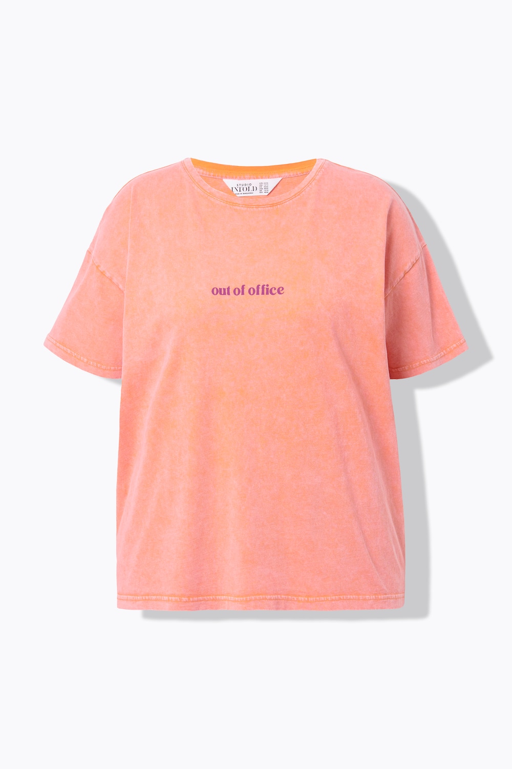 Stora storlekar T-shirt, Dam, orange, storlek: 54/56, Bomull, Studio Untold