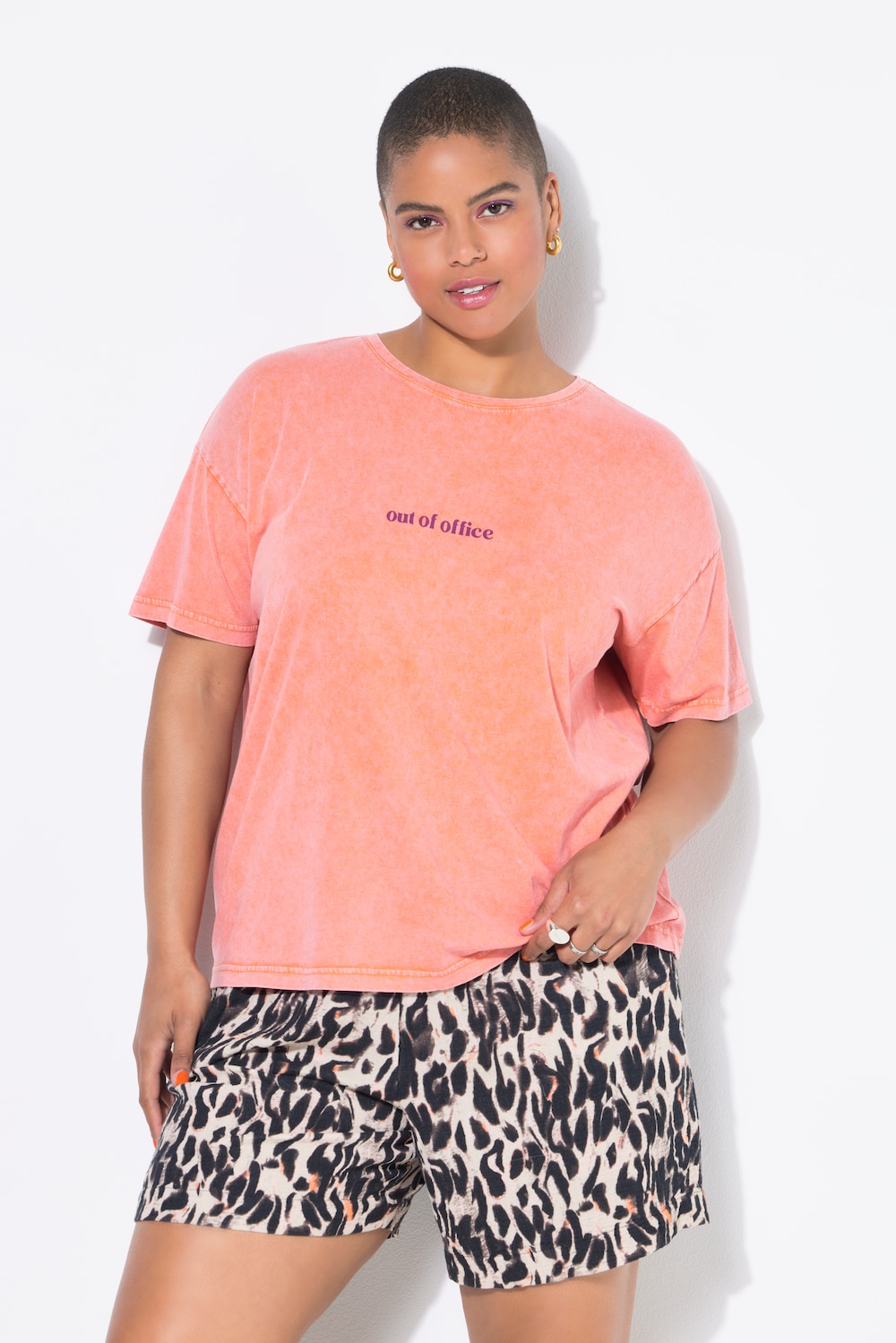 Große Größen T-Shirt, Damen, orange, Größe: 50/52, Baumwolle, Studio Untold
