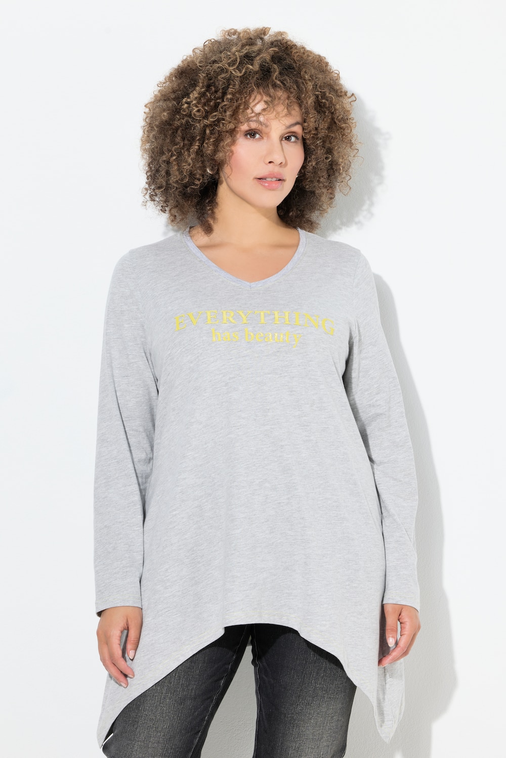 Thumbnail - Große Größen Shirt, Damen, grau, Größe: 62/64, Baumwolle, Ulla Popken