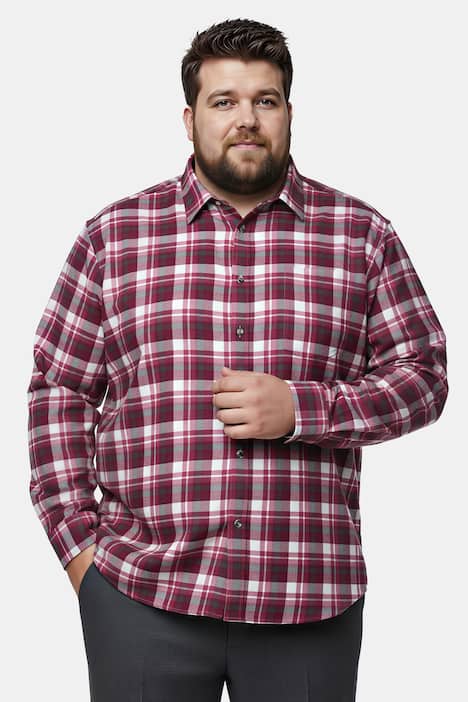 Men+ Karo-Flanellhemd, Langarm, Kentkragen, Comfort Fit, bis 8 XL