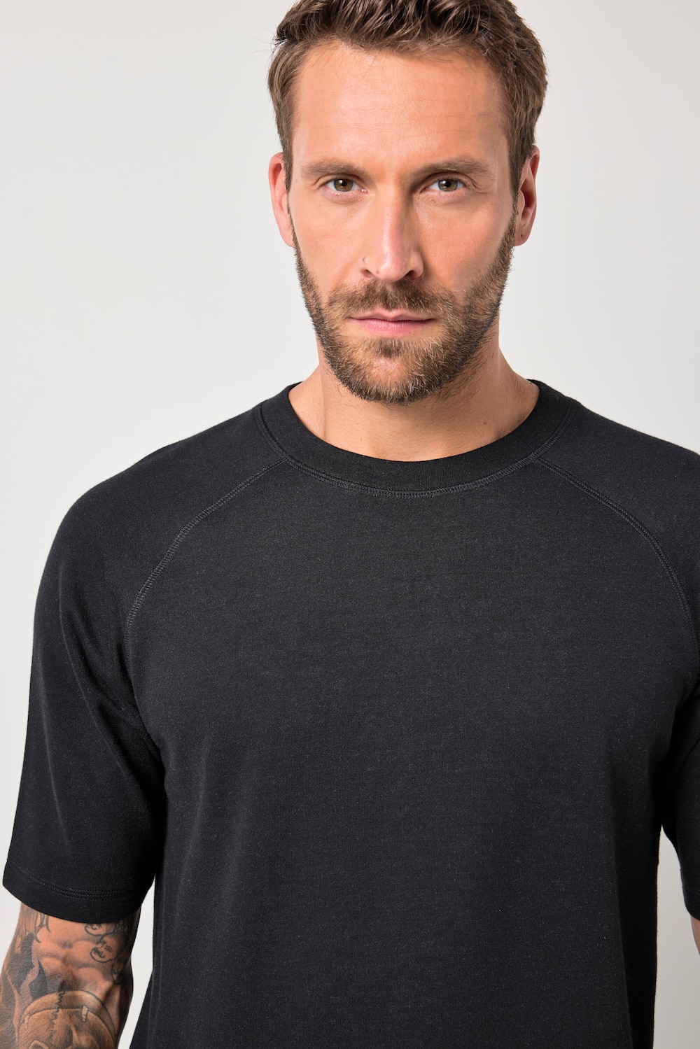 Stora storlekar T-shirt, Her, svart, storlek: L, Bomull/Polyester, JP-Aware