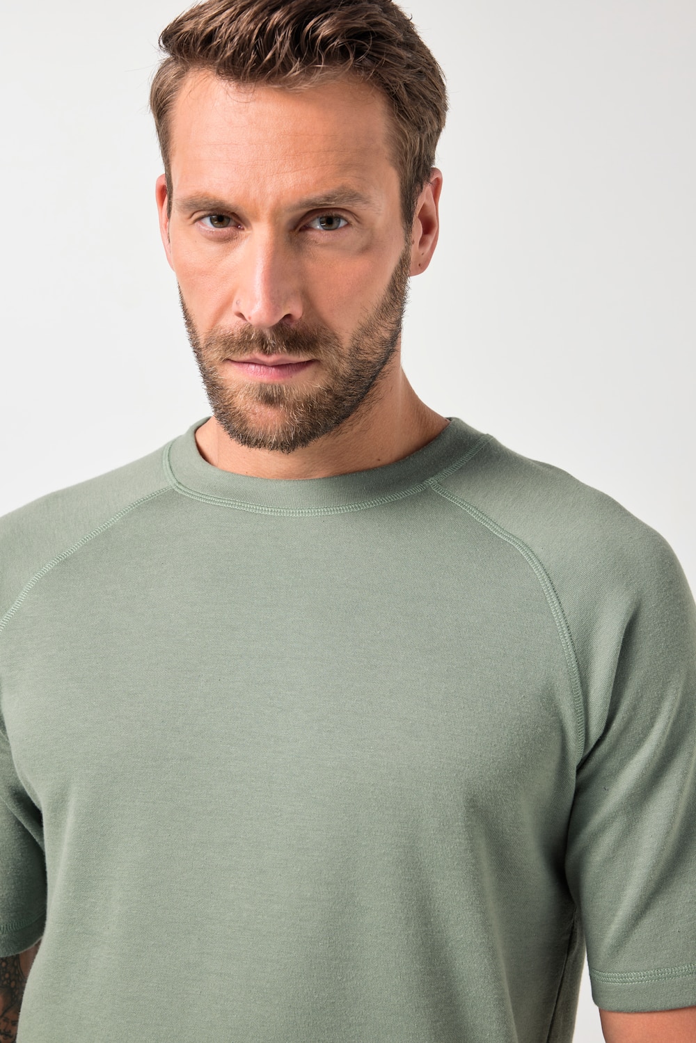 Stora storlekar T-shirt, Her, grå, storlek: 5XL, Bomull/Polyester, JP-Aware