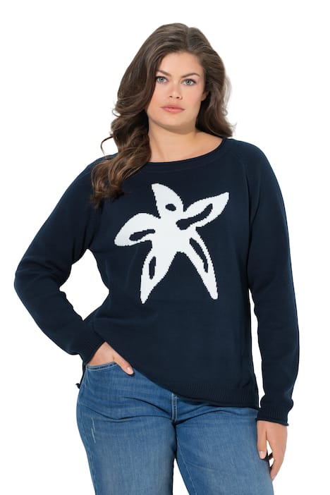 Pletený svetr s mořskou hvězdicí, raglánový