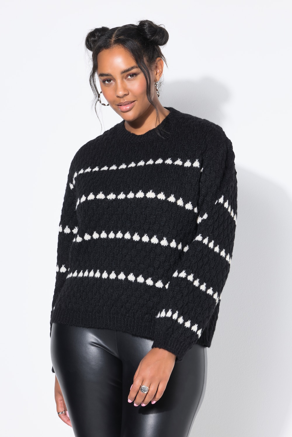 Große Größen Pullover, Damen, schwarz, Größe: 54/56, Polyester, Studio Untold