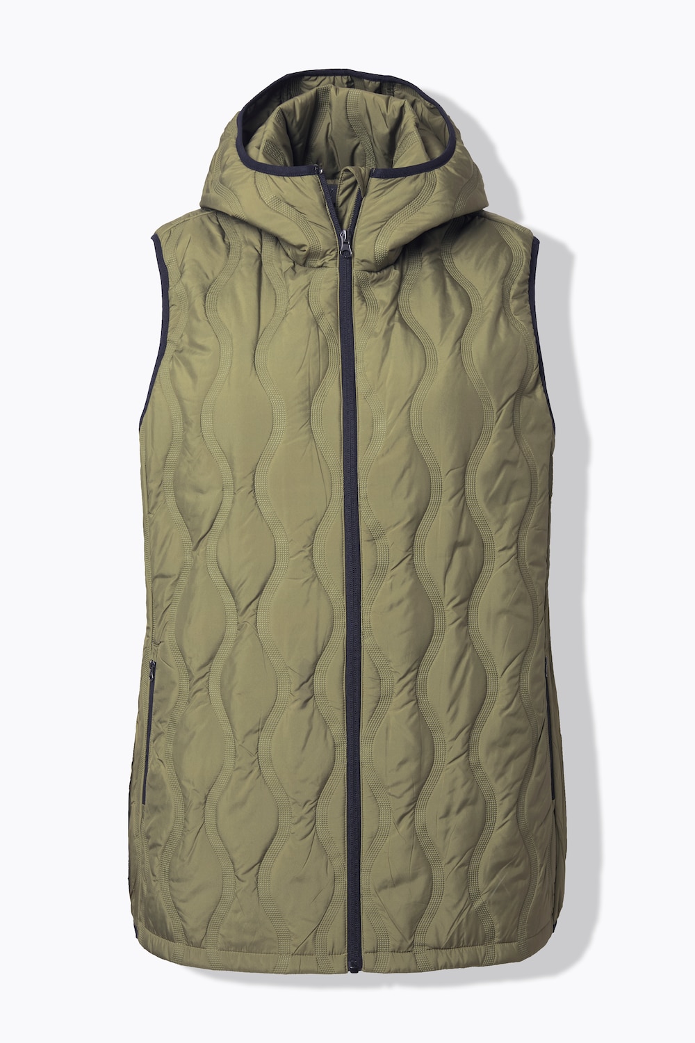 Stora storlekar HYPRAR Laserquiltad väst, Dam, brun, storlek: 54/56, Polyester, Ulla Popken