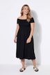 Maxikleid, A-Linie, Jersey, gesmokte Büste