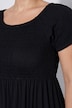 Maxikleid, A-Linie, Jersey, gesmokte Büste