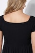 Maxikleid, A-Linie, Jersey, gesmokte Büste