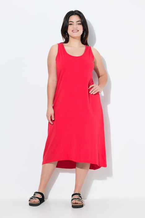 Midikleid, ärmellos, Jersey