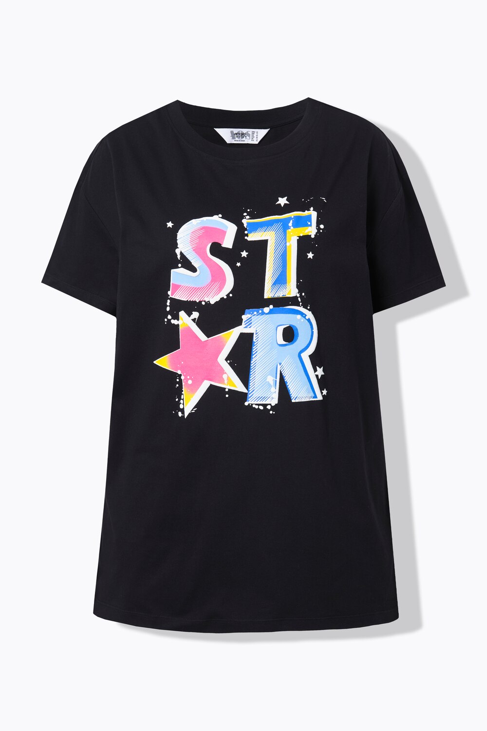 Stora storlekar T-shirt, Dam, svart, storlek: 42, Bomull, Angel of Style