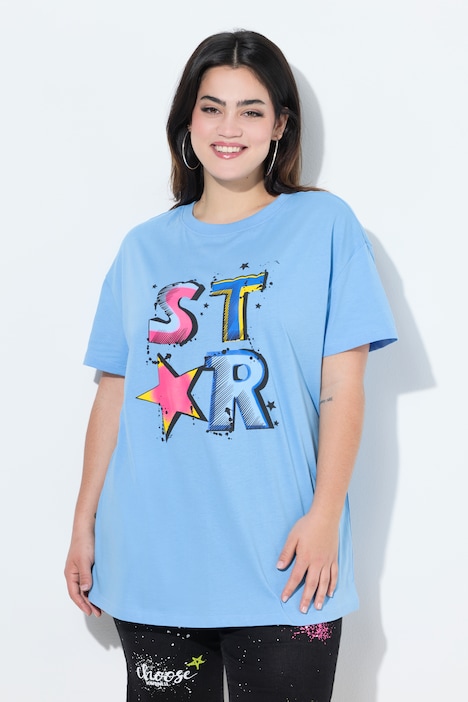 T-Shirt, bequeme Passform, Neon 3D-Motiv