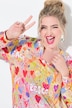 Túnica, estampado de color de corazón, manga larga