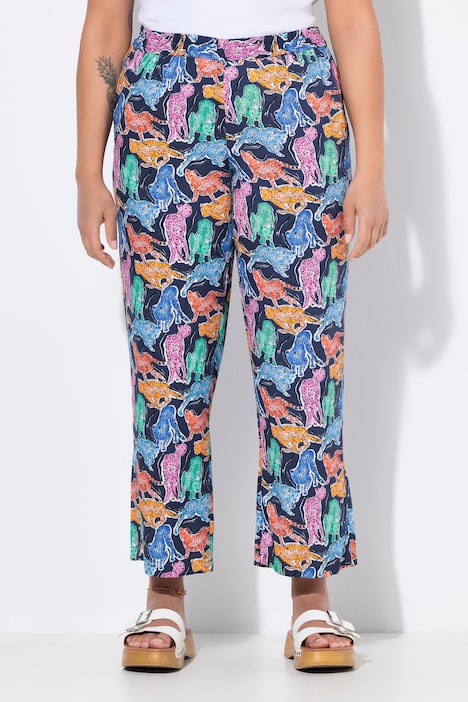Broek, wijde rechte pijp, tijgermotief