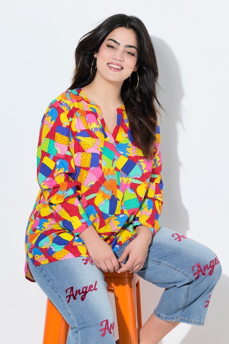 Túnica, estampado de color de helado, manga larga