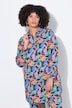 Blusa, Straight Fit, estampado colorido de leopardo, manga larga
