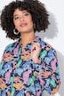 Blusa, Straight Fit, estampado colorido de leopardo, manga larga