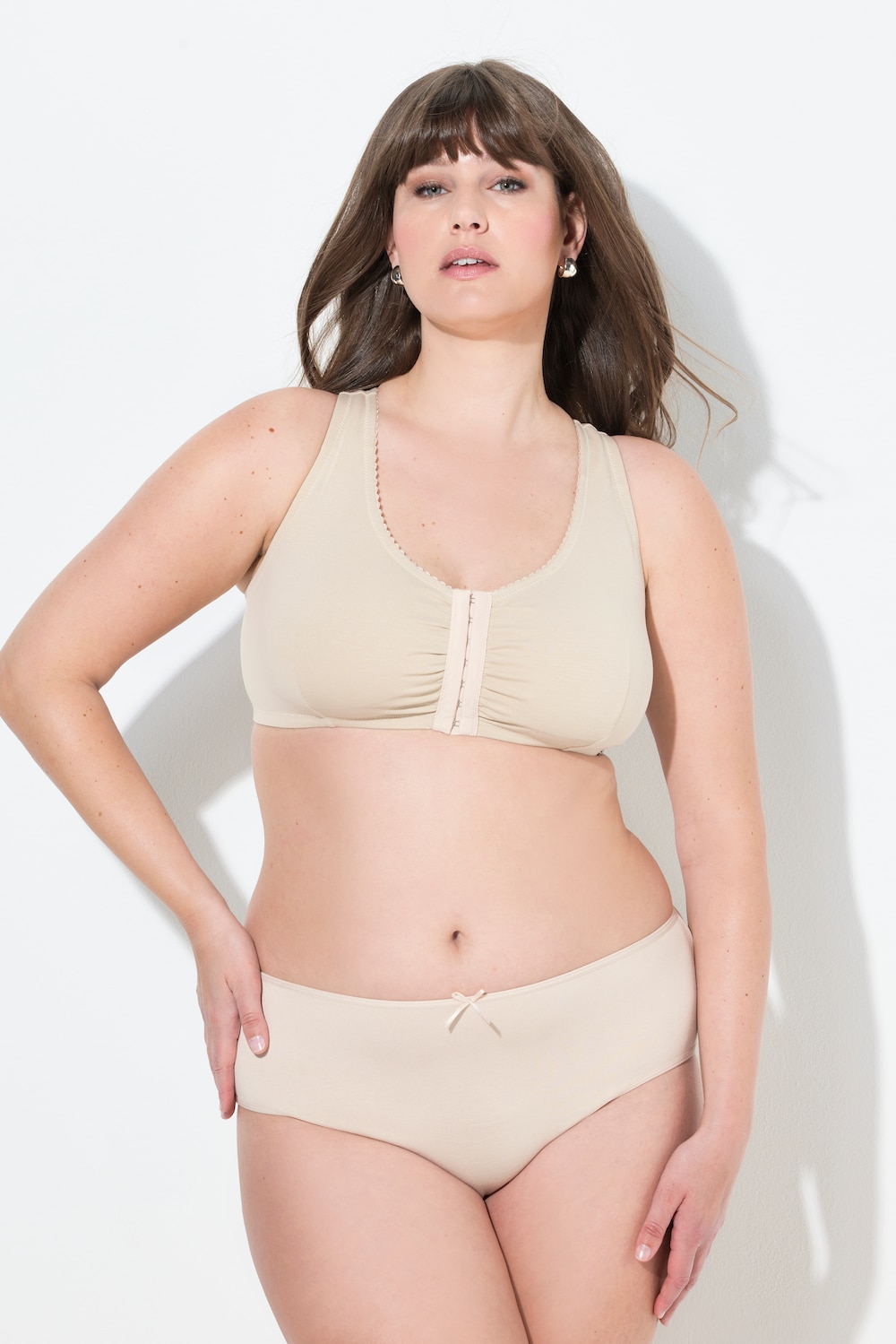 Thumbnail - Große Größen Bustier, Damen, beige, Größe: 115D, Baumwolle/Polyester, Ulla Popken