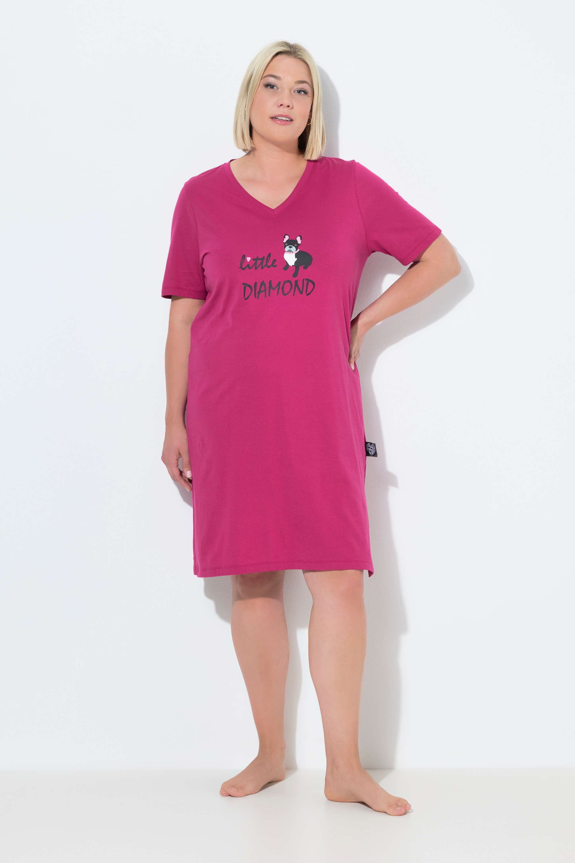 Ulla Popken Damen große Größen Bigshirts 2er Pack HotDog Halbarm 842933