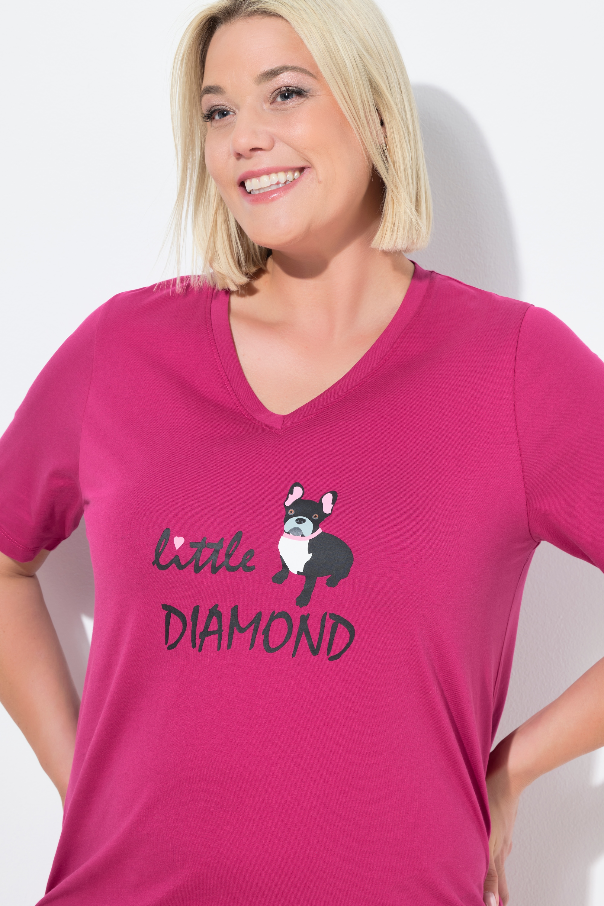 Ulla Popken Damen große Größen Bigshirts 2er Pack HotDog Halbarm 842933