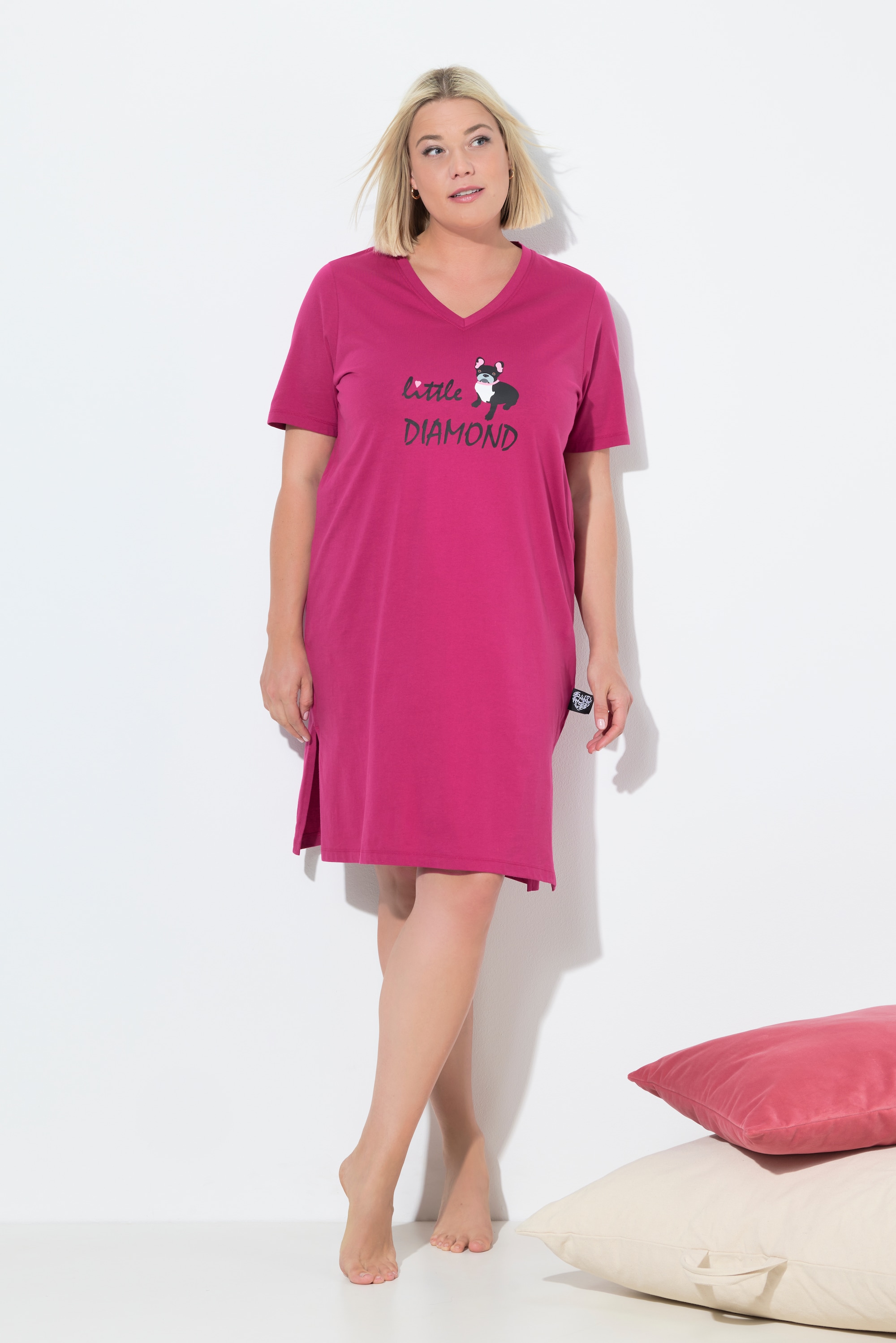 Ulla Popken Damen große Größen Bigshirts 2er Pack HotDog Halbarm 842933