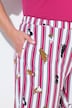 Pyjama, tweedelig, effen shirt, broek met HotDog-motief