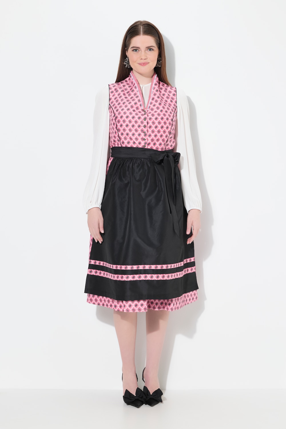 Große Größen Dirndl, Damen, rosa, Größe: 62, Polyester/Baumwolle, Ulla Popken