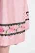 Zijden dirndl, borduursel, carréhalslijn, mouwloos