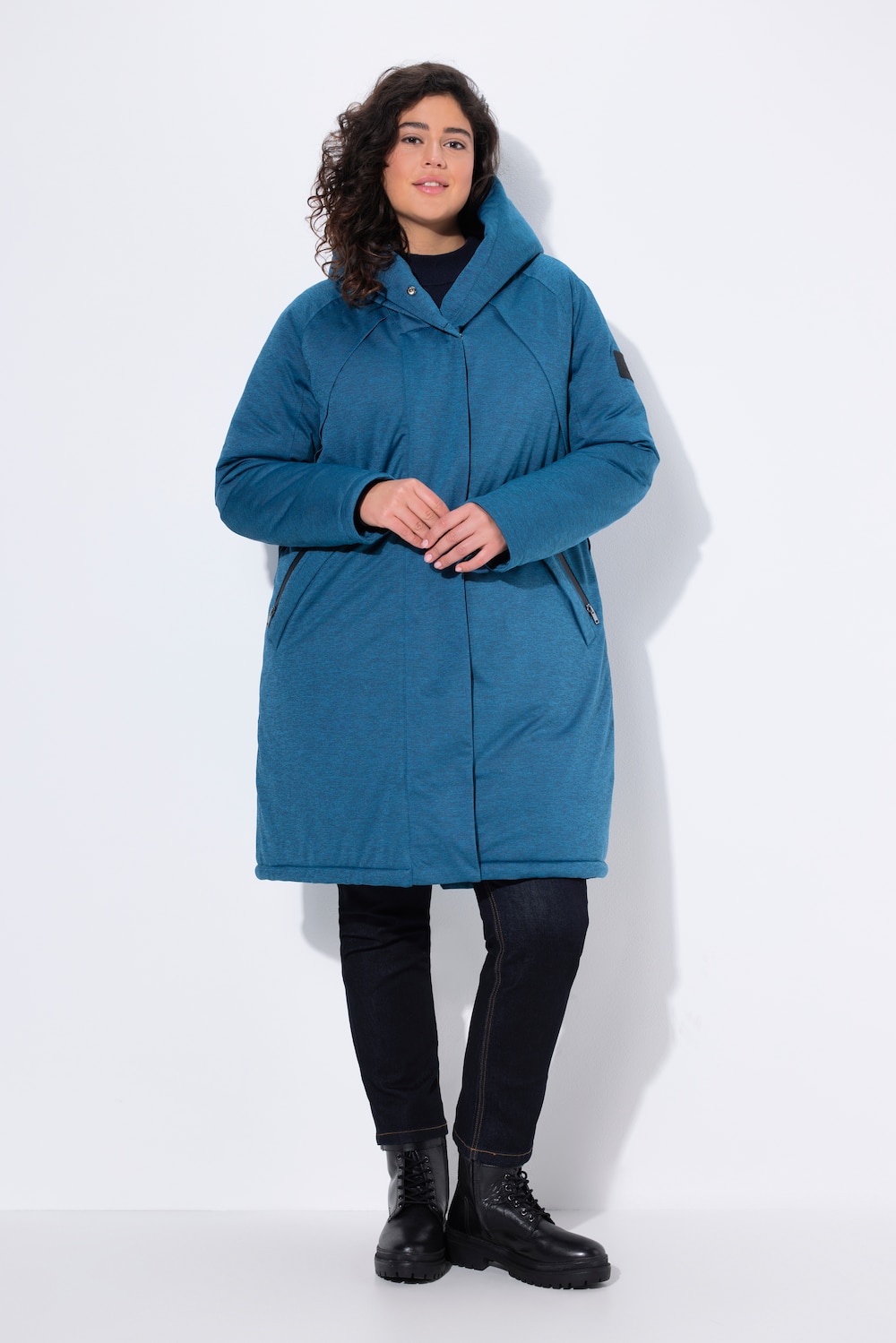 Große Größen HYPRAR Funktions-Mantel, Damen, türkis, Größe: 50/52, Polyester, Ulla Popken