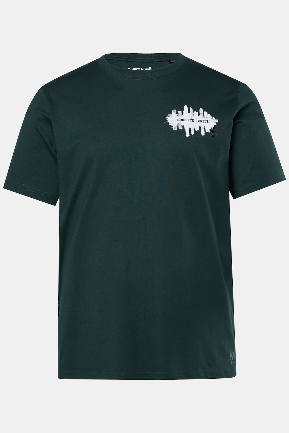 Men+ langærmet T-shirt, print på brystet, op til str. 8XL