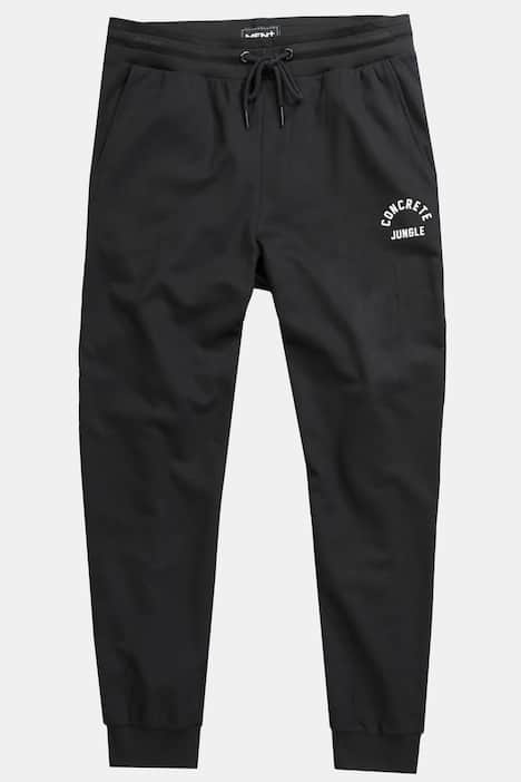 Men+-verryttelyhousut, printti, moderni istuvuus, joustovyötärö, neljä taskua, suurin koko 8XL