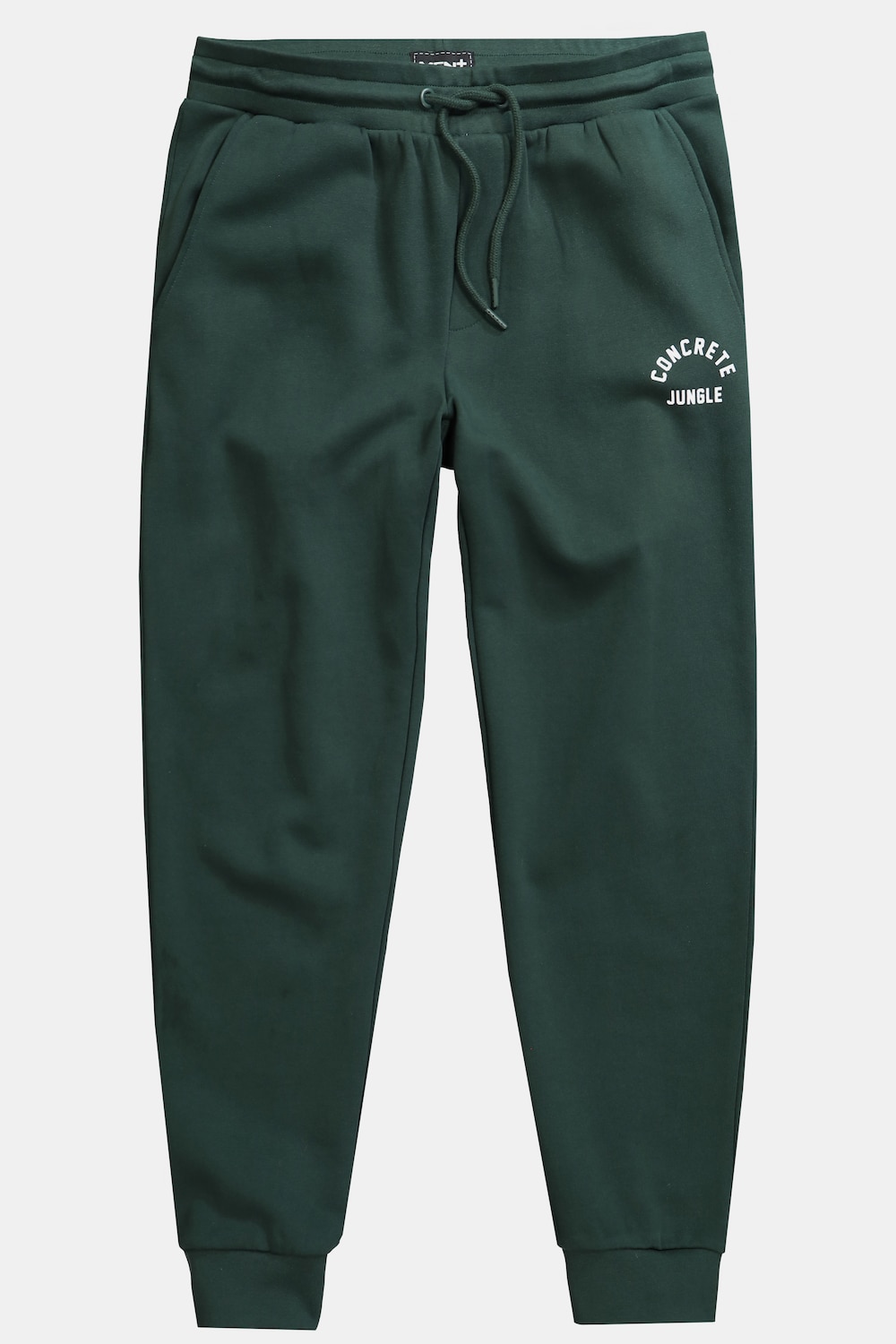 Men+ joggebukse, trykk, moderne passform, elastisk linning, 4 lommer, opptil 8 XL