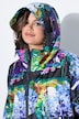 Functionele regencape, unisex, print, capuchon