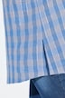 Karobluse, Glitzerstreifen, A-Linie, Hemdkragen, Langarm