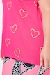 T-shirt, A-lijn, glanzend hartmotief