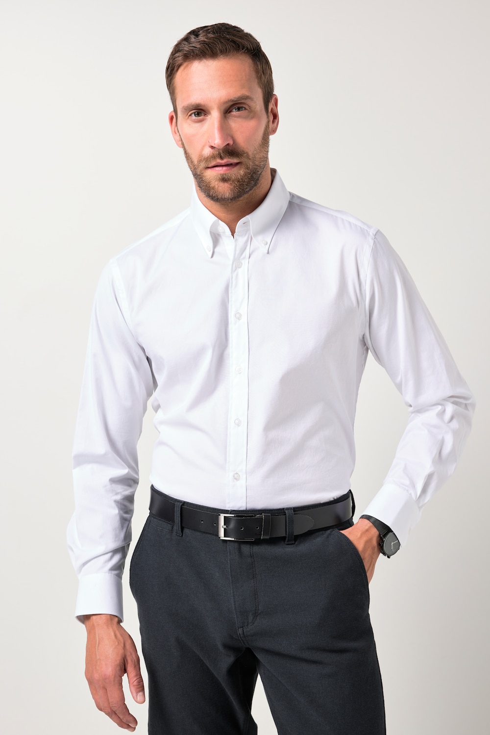 JP1880 Hemd, FLEXNAMIC®, Buttondown-Kragen, Modern Fit, bis 7 XL