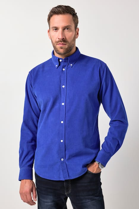 JP1880 corduroy shirt, lange mouwen, buttondown-kraag, Modern-Fit, tot 7XL
